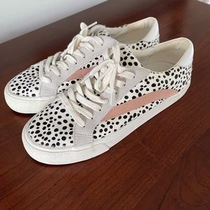Madewell sneaker sidewalk low top calf hair suede